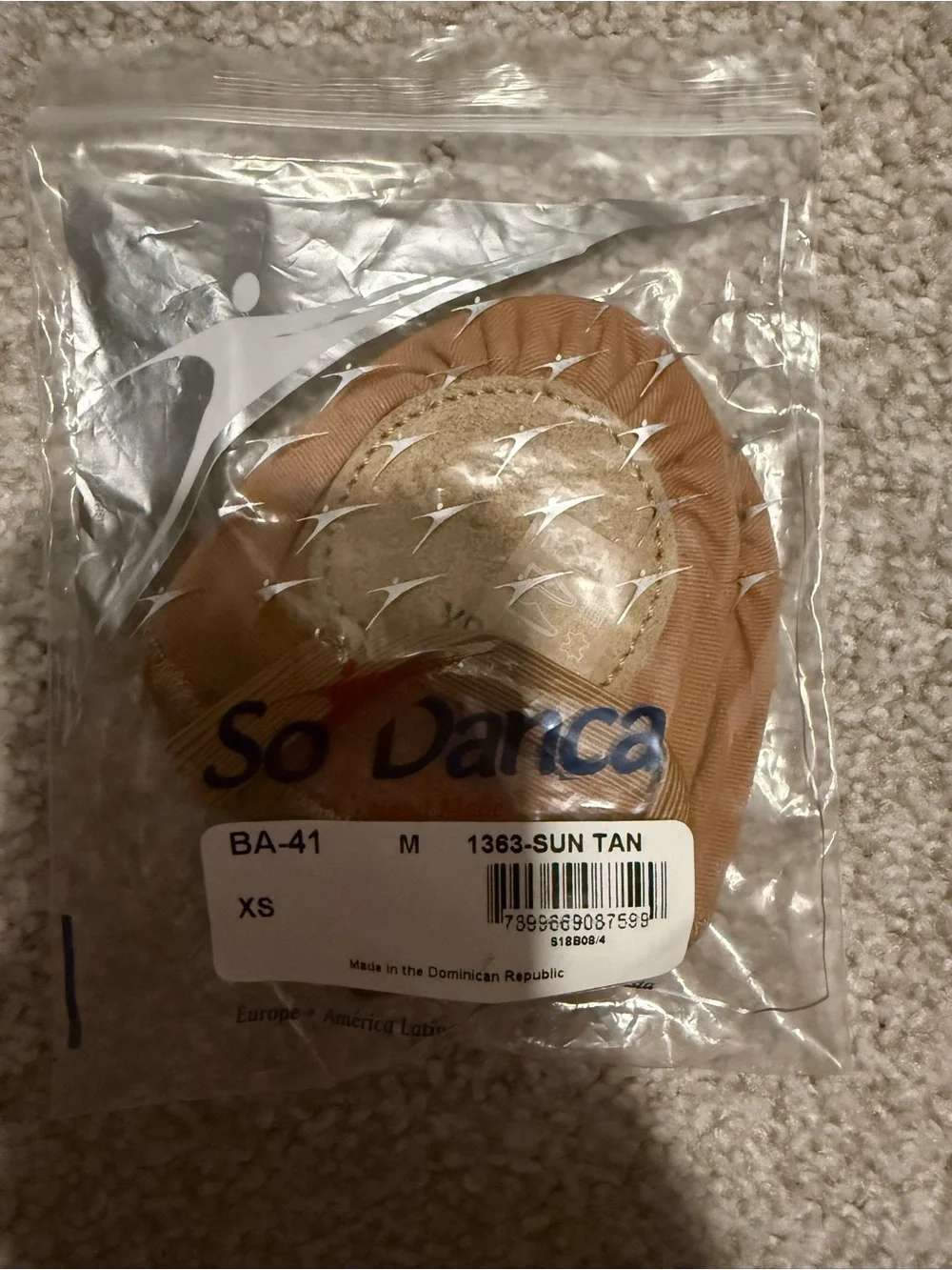 Kids Dance Foot Unders Slip-On Slippers in Tan